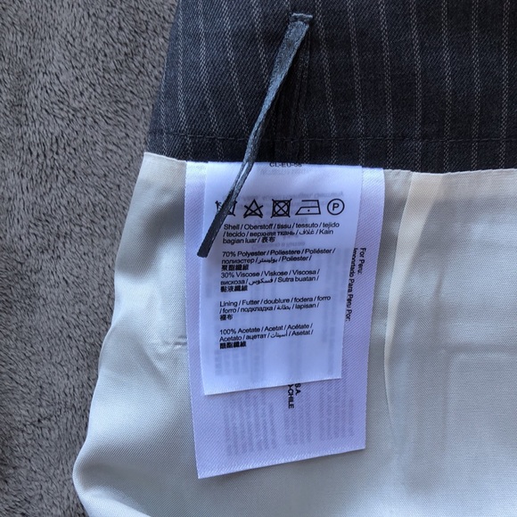 NWT Esprit Grey Skirt With Vertical Pinstripes 8 - Picture 5 of 11